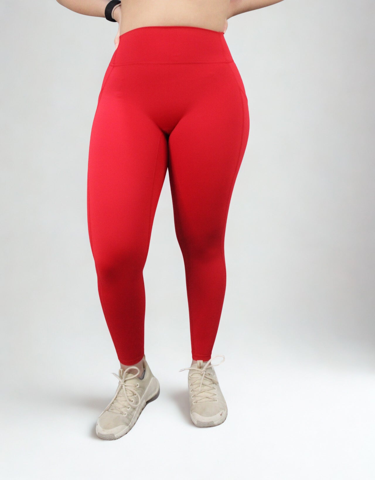 Ascend Pocket Leggings Red